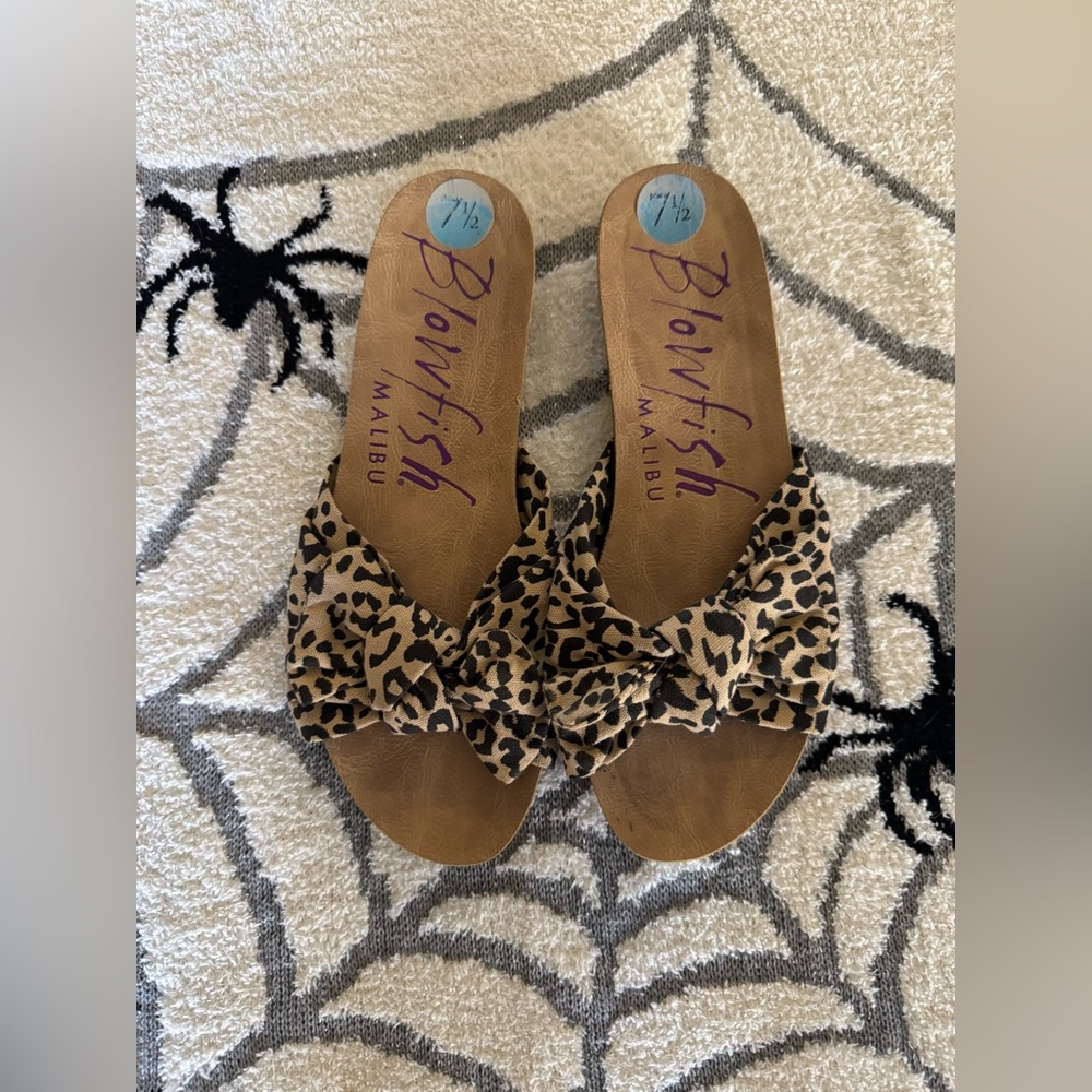 Blowfish Brown Leopard Women's Sandals